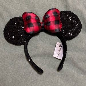 plaid sequin minnie ears